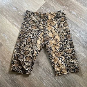 Animal print bike shorts